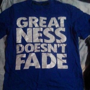 Xersion Blue Short Sleeve Tee with White Print